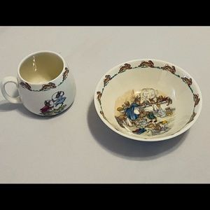 BUNNYKINS English Bone China- Matching Cup Bowl